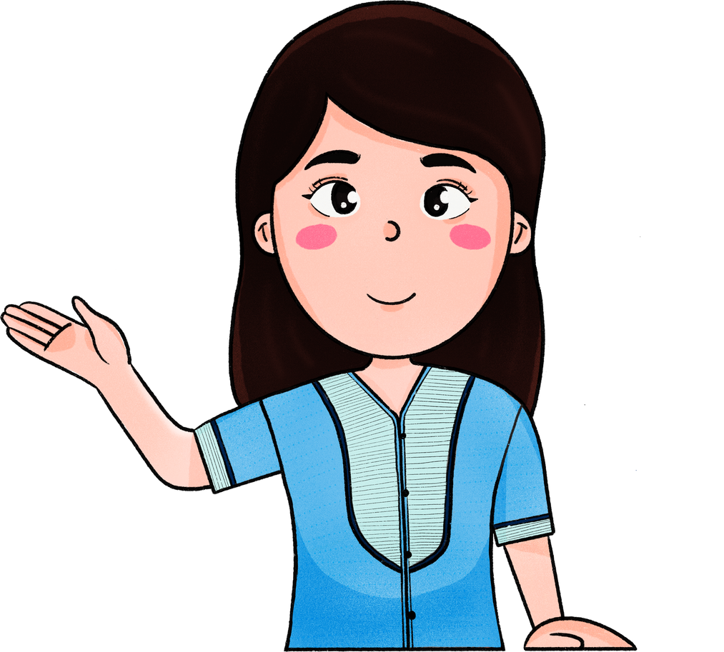 Adorable Teacher Wearing Blue Uniform